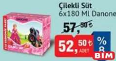 DANONE ÇİLEKLİ SÜT 6X180 ML